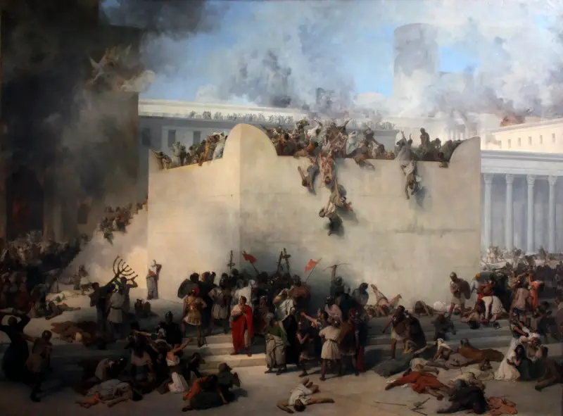 Destruction du temple de Jérusalem par Francesco Hayez